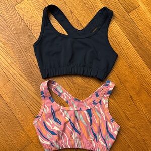 Colorful and Navy Sports Bras, set of 2